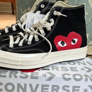 Black and Red Comme des Garçons Converse